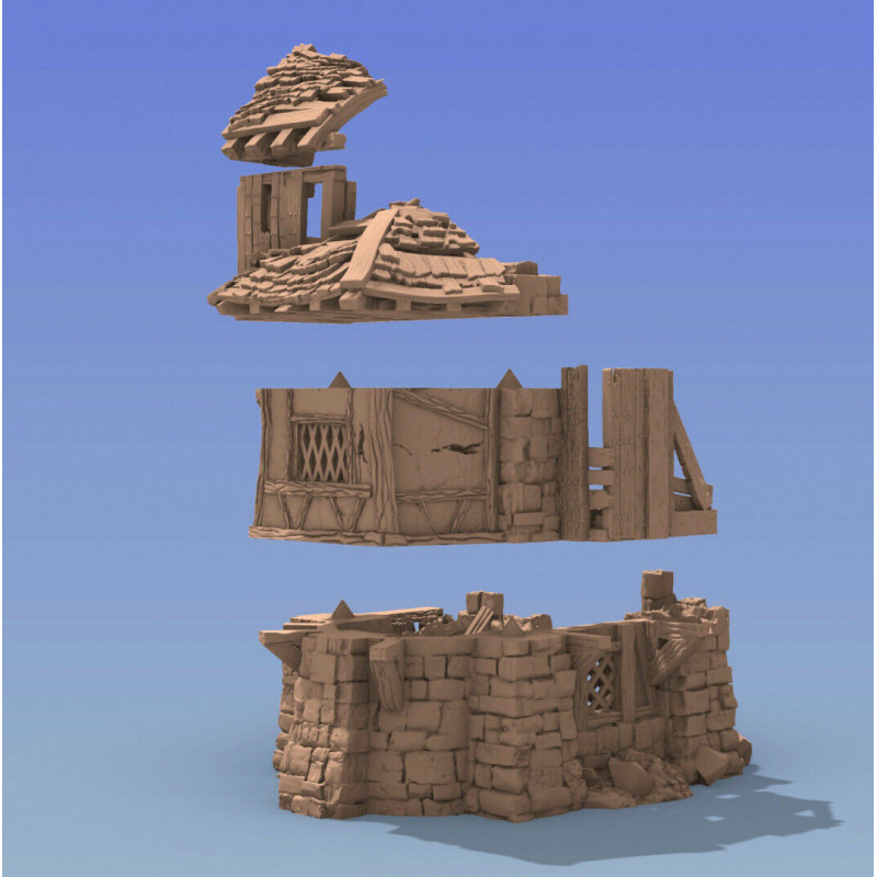 Décors GameScape 3D – Terrain modulaire 28/32 mm en filament

