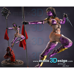 Mortal kombat - Mileena, figurine imprimée en 3D résine Taille 18cm