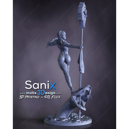 Mortal kombat - Mileena, figurine imprimée en 3D résine Taille 18cm