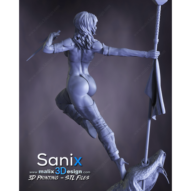 Mortal kombat - Mileena, figurine imprimée en 3D résine Taille 18cm