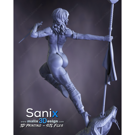 Mortal kombat - Mileena, figurine imprimée en 3D résine Taille 18cm