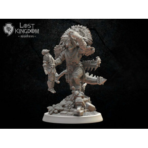 Coatl Guard General Resin Miniature, Lost Kingdoms Miniatures 9th age