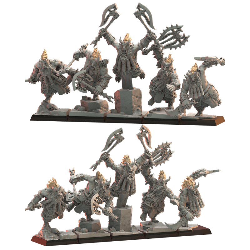 Figurines Nains du chaos imprimées en 3D