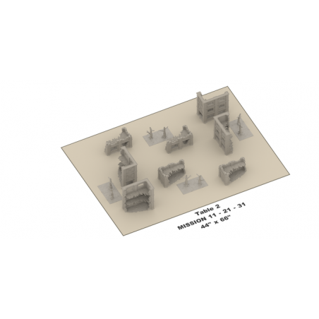 Décor impréssion 3D Table futuriste validé WTC/ETC Table 2 mission 11/21/3
