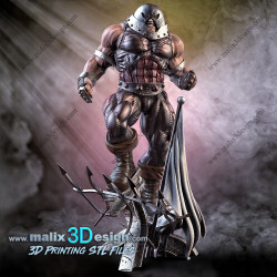 Juggernaut (X-men), figurine impression 3D résine  18cm  (non peint)