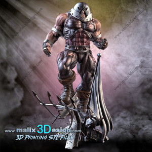 Juggernaut (X-men), figurine imprimée en 3D résine Taille 18cm (non peint)