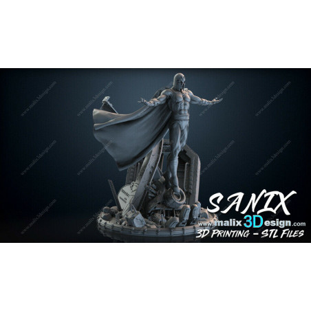Magneto figurine imprimée en 3D résine Taille 18cm (non peint)
