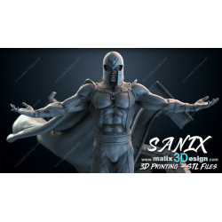 Magneto figurine imprimée en 3D résine Taille 18cm (non peint) (2)