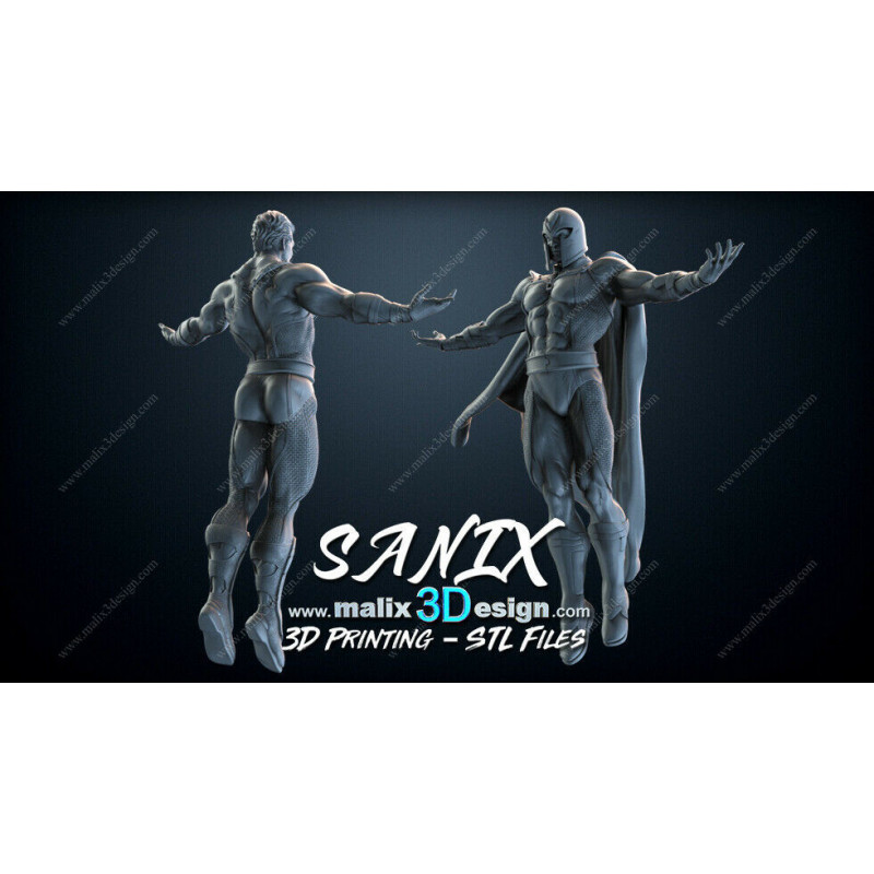 Magneto figurine imprimée en 3D résine Taille 18cm (non peint)