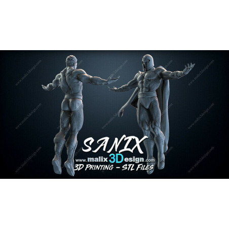 Magneto figurine imprimée en 3D résine Taille 18cm (non peint)