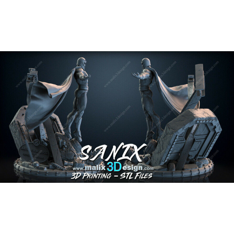 Magneto figurine imprimée en 3D résine Taille 18cm (non peint)