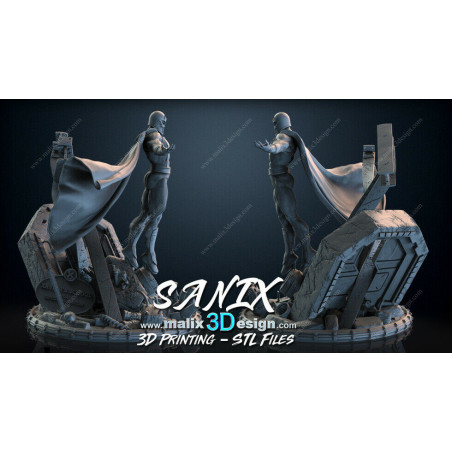 Magneto figurine imprimée en 3D résine Taille 18cm (non peint)