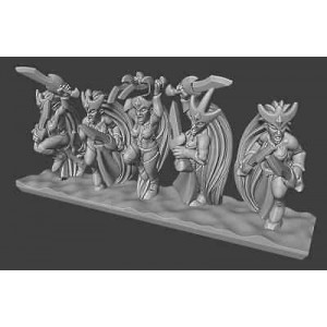 Moonjammy 3d-Elfes noirs Furies  -Echelle 10mm-Warmaster-6 socles (2)