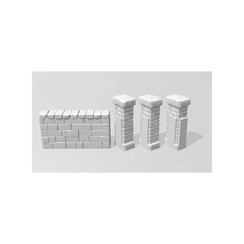 9th Age décors impression 3D Set de mur