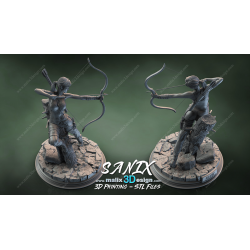 Lara Croft figurine imprimée en 3D résine Taille 18cm (2)