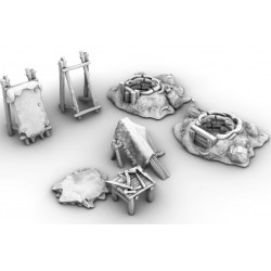 Décors GameScape 3D – Terrain modulaire 28/32 mm en filament

