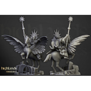 Impréssion 3d figurines Higland miniatures  High Mage of Sunland on Pegasus