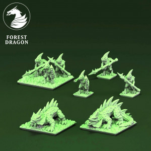 Forest Dragon impréssion 3d-Homme lezards Salamandres-Echelle 15mm