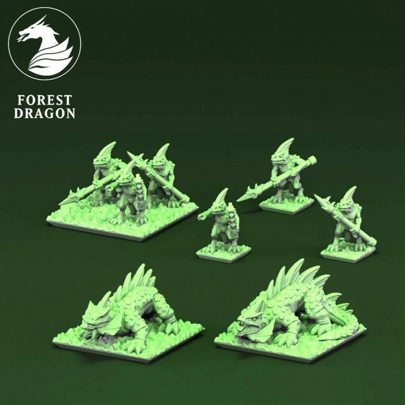 Forest Dragon impréssion 3d-Homme lezards Salamandres-Echelle 15mm