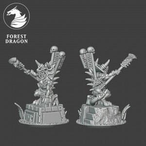 Forest Dragon impréssion 3d-Homme lezards Heros à pied -Echelle 15mm