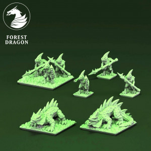 Forest Dragon impréssion 3d-Anciens sauriens Salamandres-Echelle 10mm