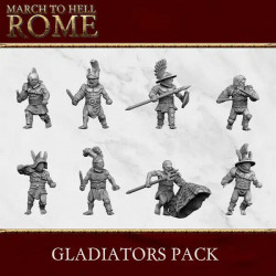 Old Battle Figurines Gladiators  (2)