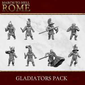 Old Battle Figurines Gladiators