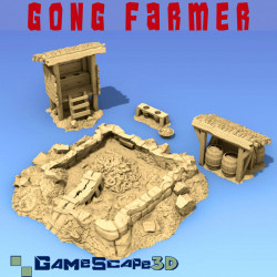 Décors GameScape 3D – Terrain modulaire 28/32 mm en filament

