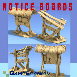 Décor Gamescape 3D Notice Board