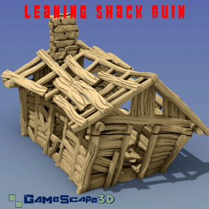 Décor Gamescape 3D Rubble Leaning shack Ruin