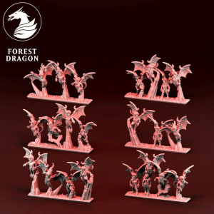 Forest Dragon Minihammer Impression 3D 10mm Chaos Harpies 