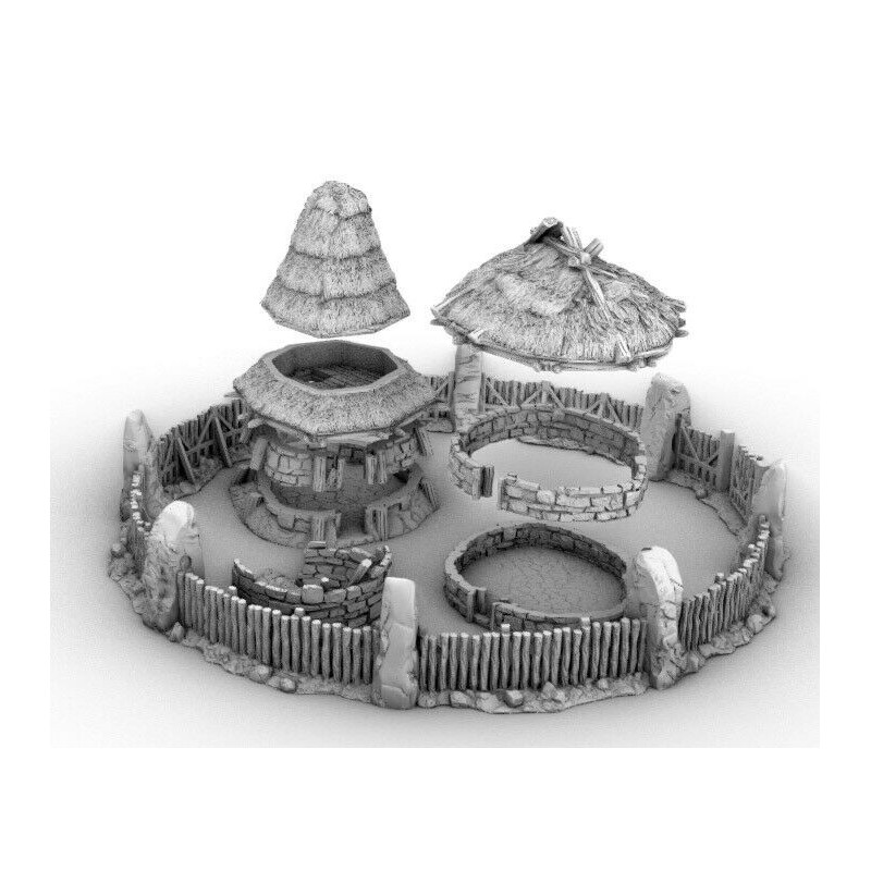 Décors GameScape 3D – Terrain modulaire 28/32 mm en filament

