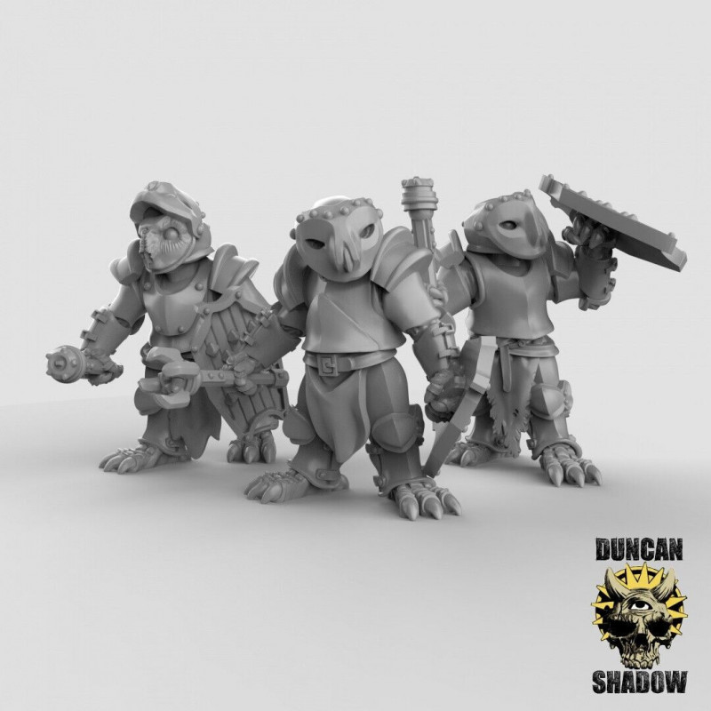 Figurines Anthropomorphes Duncan Shadow – Impression 3D pour Wargames et Jeux de Rôle
