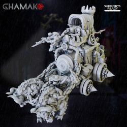 Figurine imprimée en 3D Résine pour jeux de figurines Diligence Ork Crazy train  (2)
