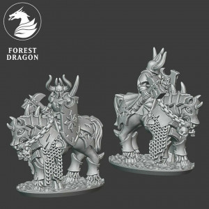 Forest Dragon impréssion 3d- Seigneur du chaos a cheval 1