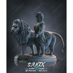 GOT - House Lannister figurine imprimée en 3D résine Taille 18cm