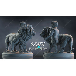 GOT - House Lannister figurine imprimée en 3D résine Taille 18cm (2)