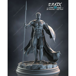 Leonidas figurine imprimée en 3D résine Taille 18cm (non peint)