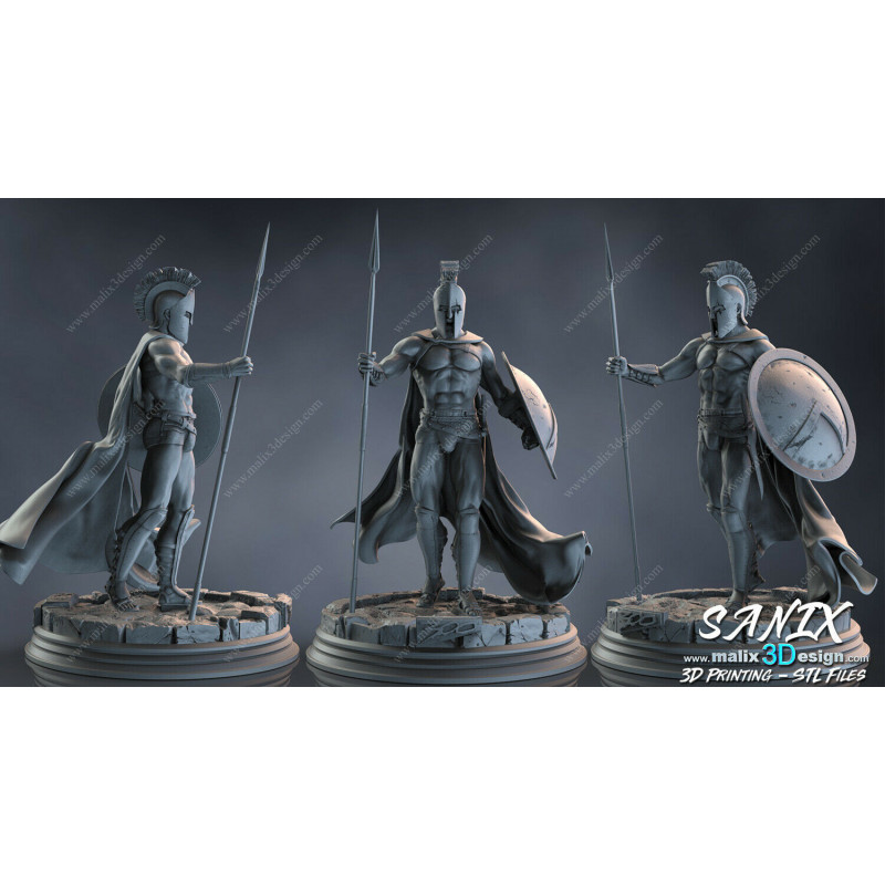 Leonidas figurine imprimée en 3D résine Taille 18cm (non peint) Leonidas figurine imprimée en 3D résine Taille 18cm (non peint)