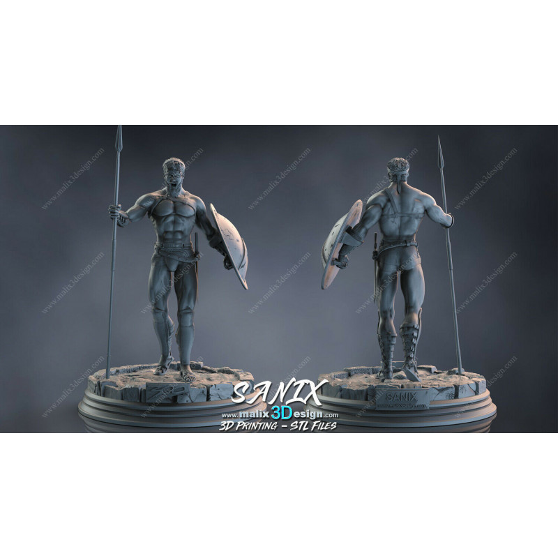 Leonidas figurine imprimée en 3D résine Taille 18cm (non peint) Leonidas figurine imprimée en 3D résine Taille 18cm (non peint)