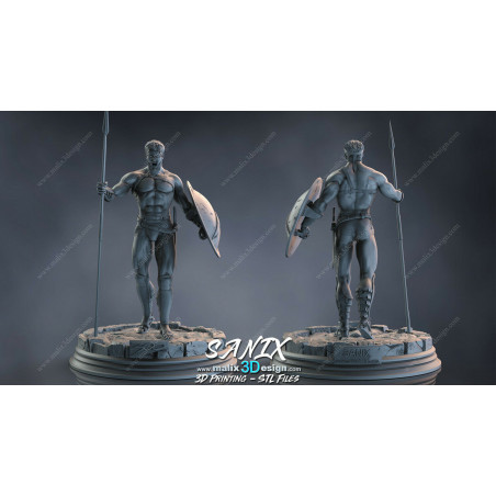 Leonidas figurine imprimée en 3D résine Taille 18cm (non peint) Leonidas figurine imprimée en 3D résine Taille 18cm (non peint)