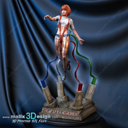 The fifth element (LEELOO) figurine imprimée en 3D résine Taille 18cm non peint