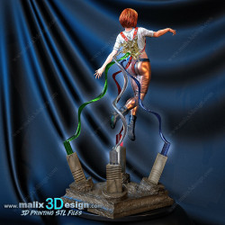 The fifth element (LEELOO) figurine imprimée en 3D résine Taille 18cm non peint (2)