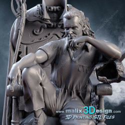 Loki figurine imprimée en 3D résine Taille 18cm (non peint) (2)