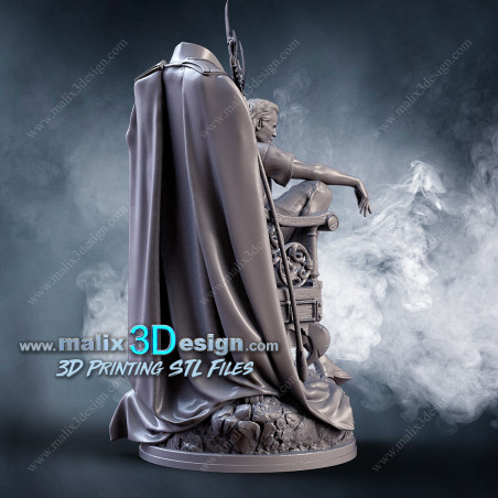 Loki figurine imprimée en 3D résine Taille 18cm (non peint)
