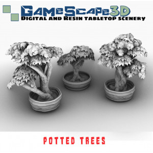 Décor Gamescape 3D Arbres en pots