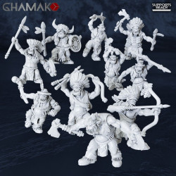 Figurine imprimée en 3D Résine pour jeux de figurines Native Orkz Squad  (2)