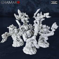 Figurine imprimée en 3D Résine pour jeux de figurines Orkz Jumpers Squad  (2)