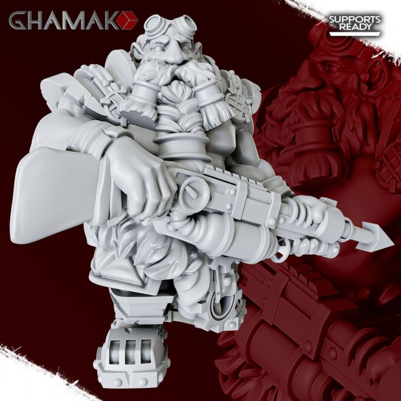 "Nains Ghamak - Figurines 3D pour Wargames Fantasy & Forteresses Enclavées"