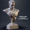 Buste superman  imprimé en 3D résine Taille 18cm non peint